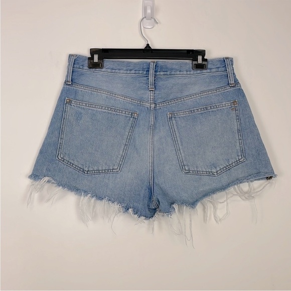 Madewell Relaxed Fit Hi Rise Denim Shorts. Destroyed Hem. Buttonfly. Size 30. - Picture 6 of 12